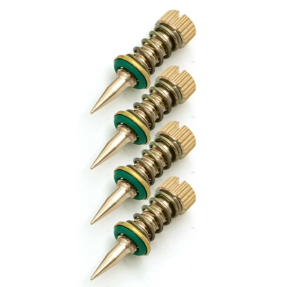 4 Pieces For Weber DCOE Or IDF Carburetor Air Mix Screw Part No. 64750.001 Solid Brass Material Instead Of Iron And Copper Plati