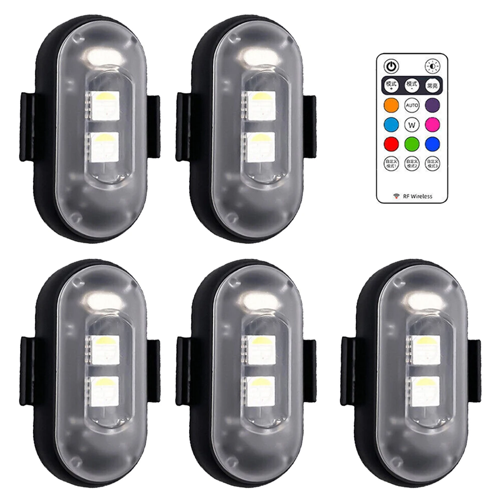 5/6/8/10 Pcs Wireless LED Strobe Light For Motorcycle Car Remote Control Light 8Colors Motorcycle LED Strobe Lights