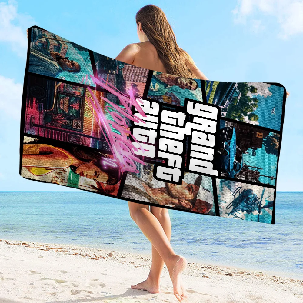 Grand Theft Auto GTA Towel Microfiber Beach Towel Absorbent Quick dry Soft Yoga Swimming Resort Mountain Climbing Towel