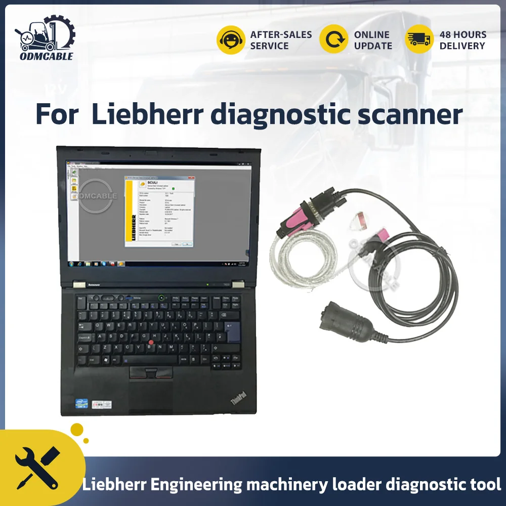 Auto diagnostic scanner for Sculi Liebherr diagnosis software wire harness t420 laptop Liebherr diagnostic scanner