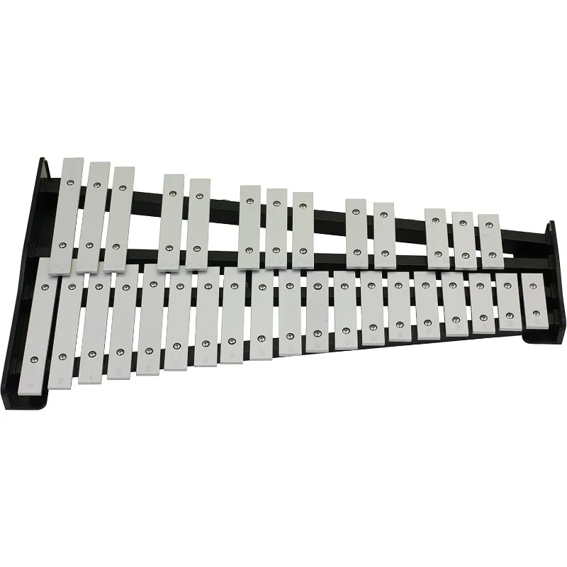 Kit campana Glockenspiel a 2 note Kit di percussioni educative per studenti con pad pratica sintonizzabile, custodia per trasporto con rotelle, bastoncini e