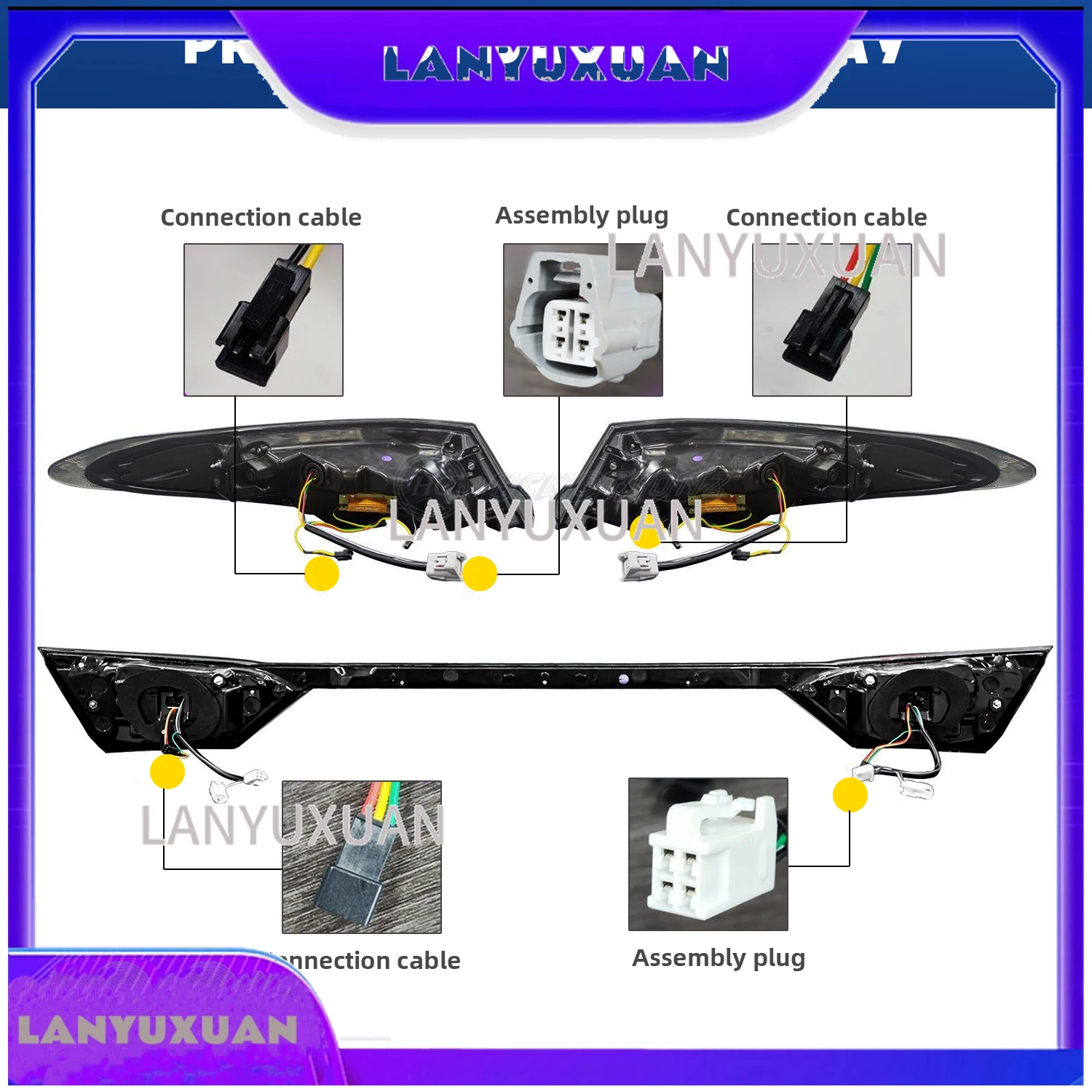 2026 HCMOTIONZ High Quality Assembly Accessories LED Tail Light 2018-2024 Start up Animation Rear Lamps for Toyota Camry