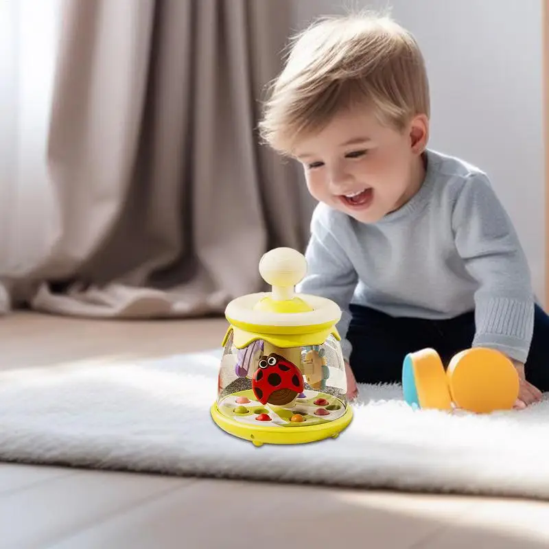 Baby Zuig Zintuiglijke Ballen Roterende Druk En Spin Baby Speelgoed Vroeg Leren Boeiende Spinnen Carrousel Educatief Koepel Tumble
