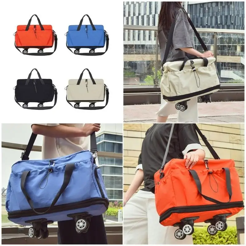 

Wheeled Travel Bag Fitness Bag Gym Bag Expandable Sport Bag Large Capacity Overnight Bag Training Bag Weekender Bag 6XDA