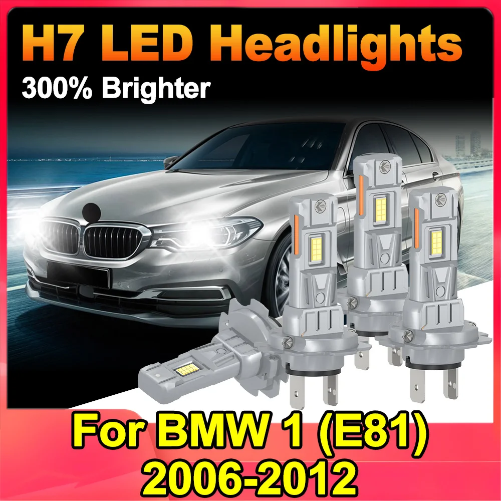 

H7 Super Bright LED Headlight Bulbs 20000LM Kit High Low Beam 6000K White For BMW 1 Series E81 2006 2007 2008 2009 2010-2012