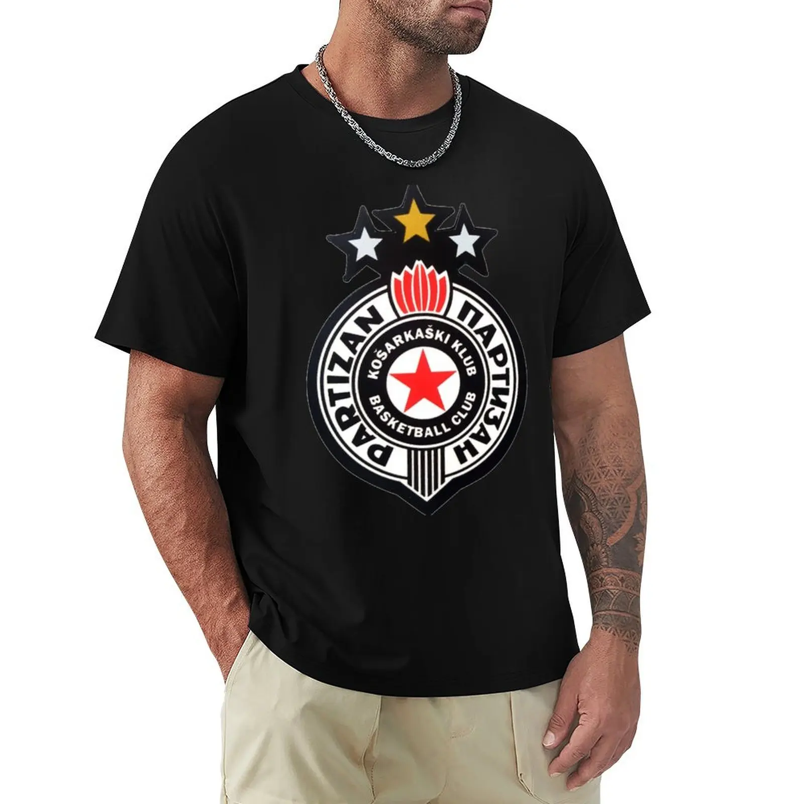 

Basketball Club PARTIZAN BELGRADE - KK PARTIZAN - PARTIZAN T-Shirt Sweat Absorbing Sports Tee Shirt