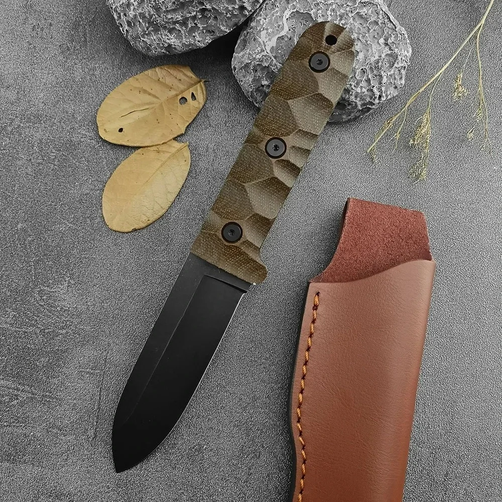 Bushcraft Knife Fixed - PR4 Multi-purpose Outdoor Fixed Knife Jungle