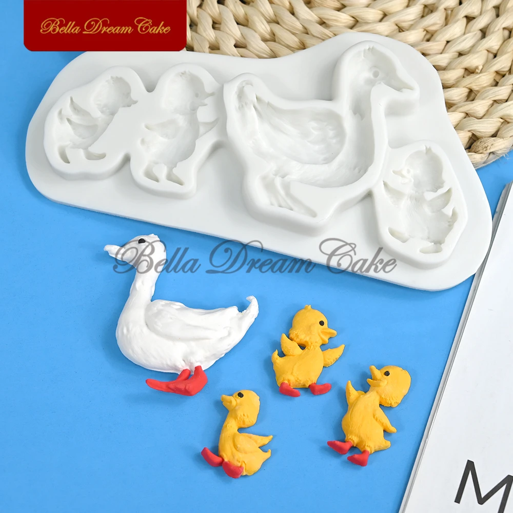 3d duck-like silicone molde para chocolate fondant e cupcake, ferramentas de decoração, argila resina modelo, cozinha uset