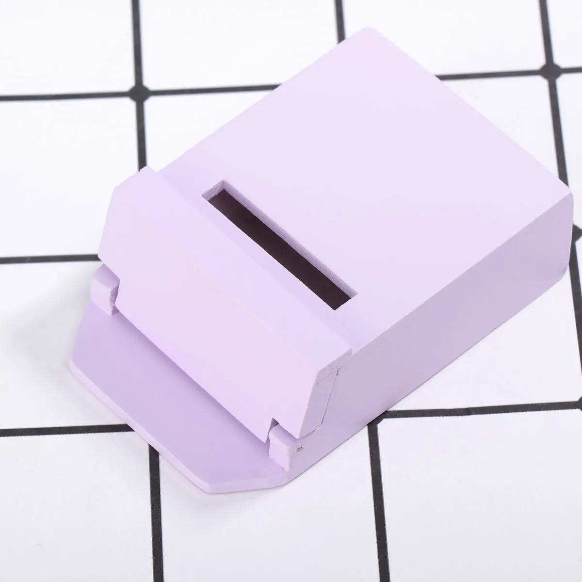 1 قطعة صندوق بريد خشبي مصغر الخزامى ديكورات منزلية صغيرة المشهد الدعامة الاطفال المنزل الفن عرض إغلاق غطاء