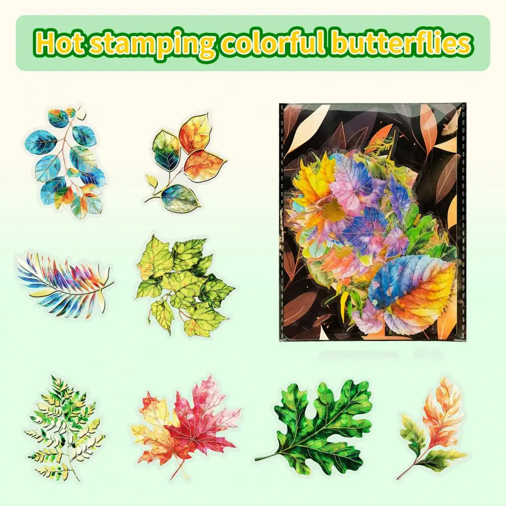 Leaf Stickers Decorative Leaf Stickers Autumn Leaves Shape Stickers Window Clings Set for Kids Classroom Home Party for Toddlers