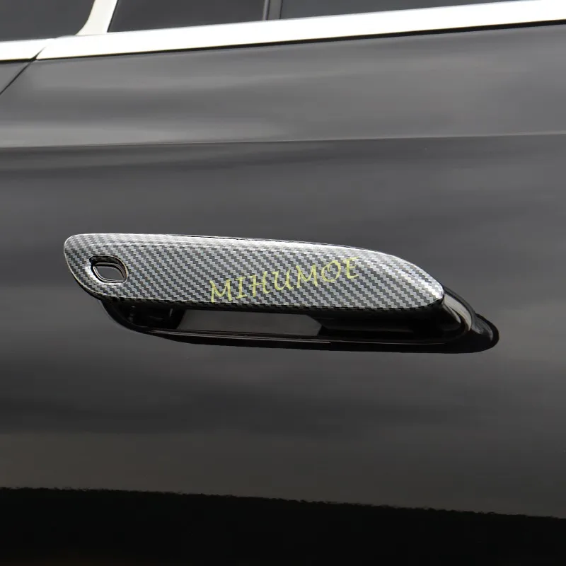 Carbon Fiber Door Handle Cover Trims For Mercedes Benz E350 E450 S400 S450 S500 EQE EQS 350 500 580 Accessories 2025 2024 2023