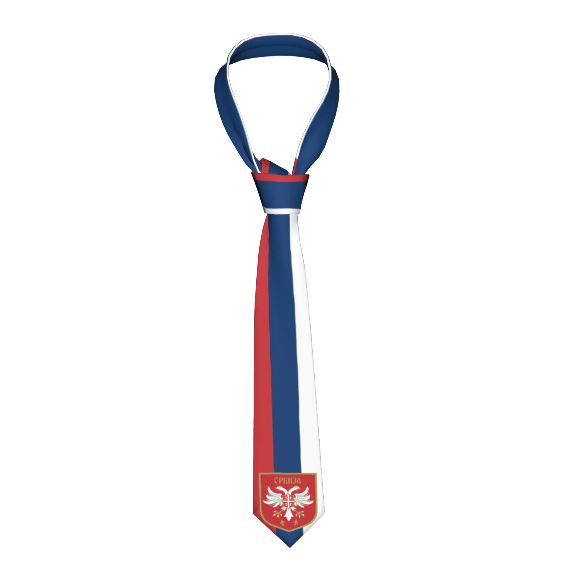 Formal Serbia Flag Ties for Wedding Men  Necktie