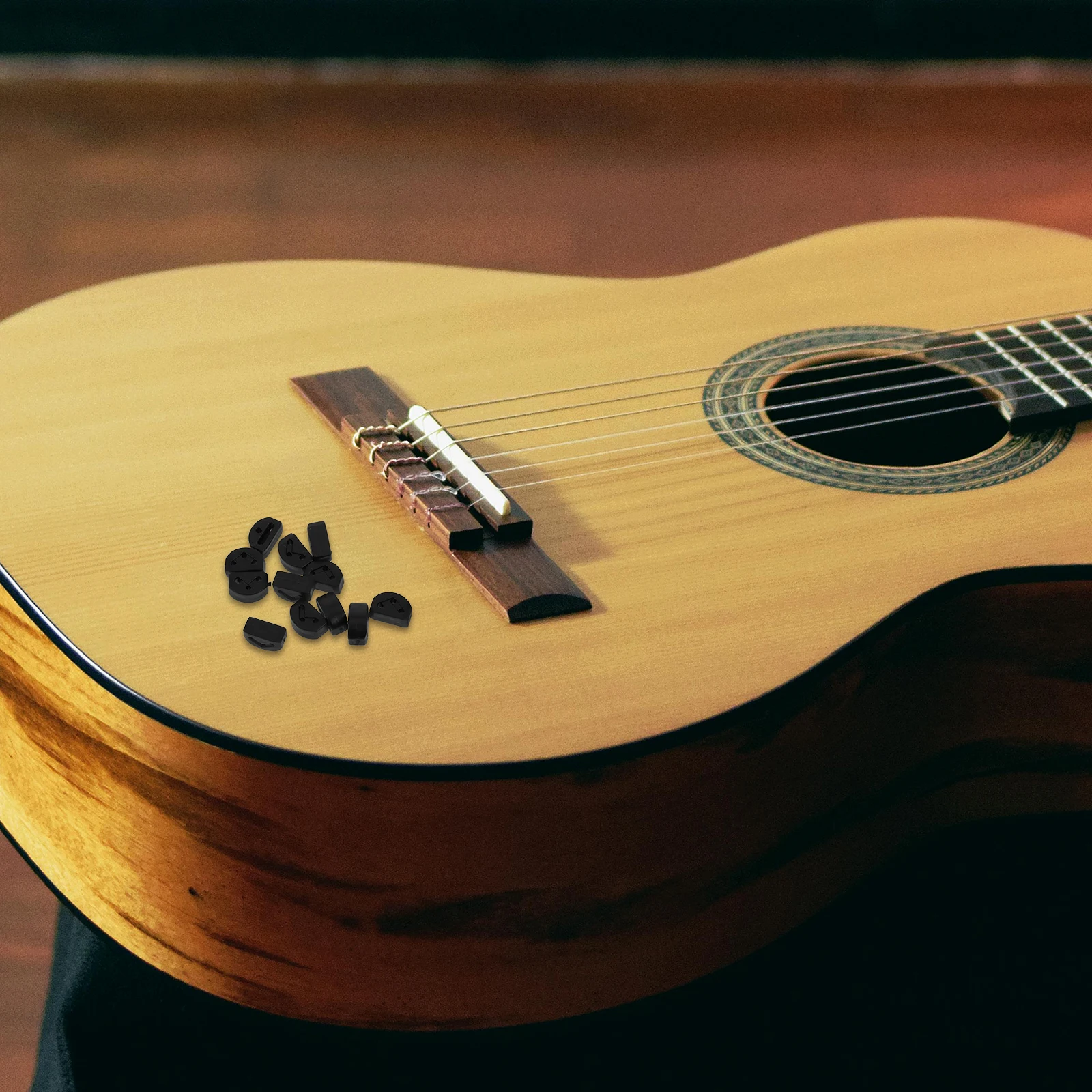 

12pcs Guitar String Bridge Beads Classical Guitar Accessories Fastening Rubber Retainer Replacement String Pegs Secure Fixation