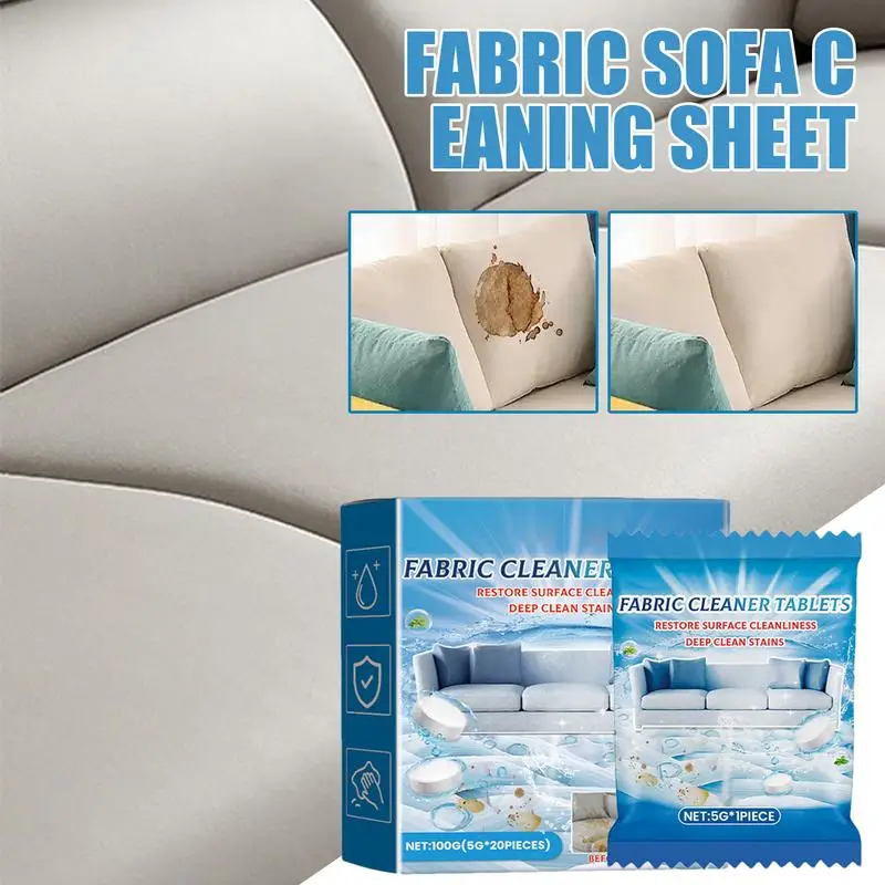 Tecido multifuncional Cleaner Tablet para Tapetes, Protetor de Força Extra, Rápido e Eficaz, Sofá Cleaner Tablet