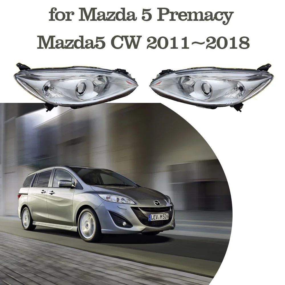 Car Headlights Assembly for Mazda 5 Premacy Mazda5 CW 2011~2018 Part Fog Lights Map Halogen Corner Side Lamps LED Accessories