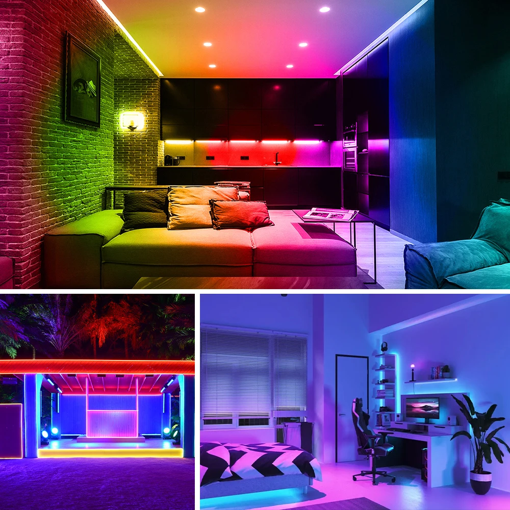 Dimmable LED Strip Light para iluminação interior, RGBW, fita COB, iluminação linear, alta densidade, RGB + 3000K, flexível e colorido, 24V