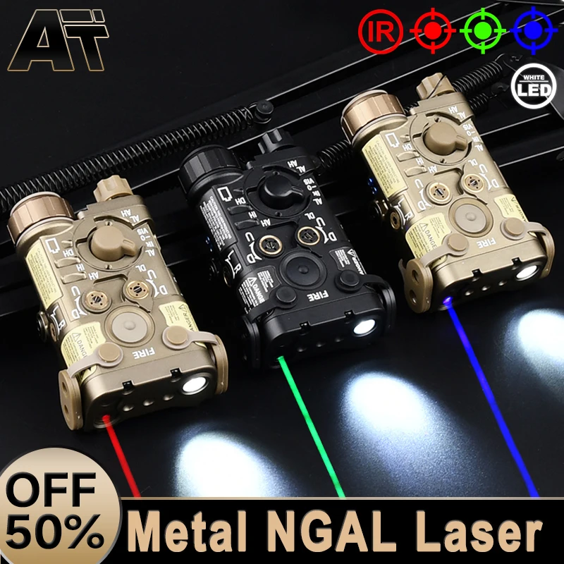 WADSN All Metal NGAL Red Green Blue Dot Strobe Laser IR Ray Aimming LED White Light Hunting Scout Light Airsoft Weapon Accessory