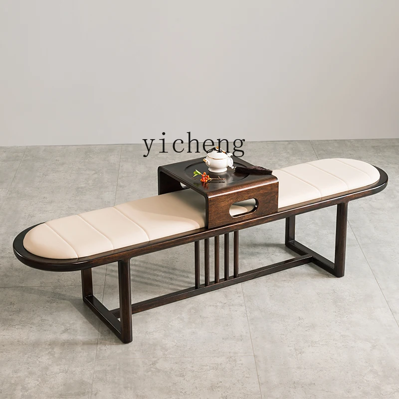 

XL Bed End Stool Bedroom Bed Sofa Solid Wood Sofa Stool New Chinese Style Light Luxury Long Stool