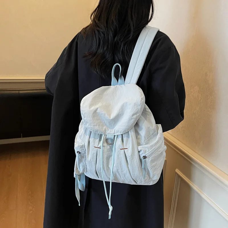 

Легкий дорожный рюкзак 2025 для женщин, большая вместительная сумка для книг, холщовый рюкзак, школьная сумка для компьютера с ручками