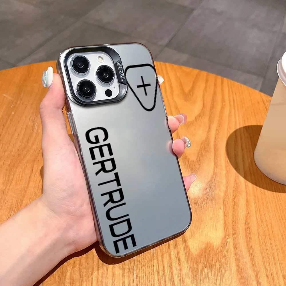 Custodia per telefono Fashion G-gertrude Print FUNDA per iPhone 12 11 13 14 15 16 17Max Pro Plus Mini Custodia protettiva a colori