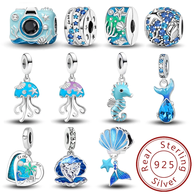 

Стерлингового серебра 925 пробы, ракушки, серия Ocean, бусины, подходят для браслета «сделай сам», изготовление подарков высокого качества, ювелирные изделия для женщин