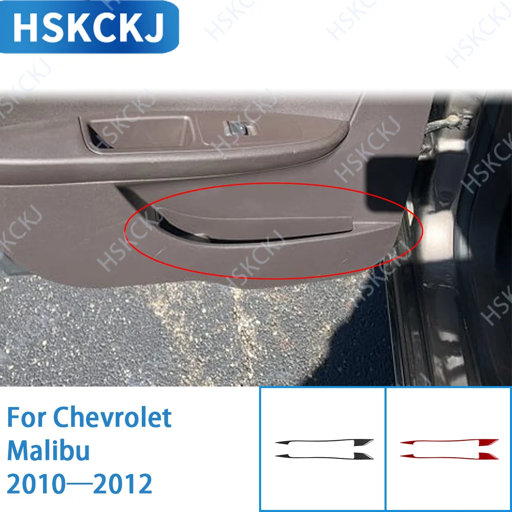 

Rear Inner Door Decorative Strip Panel Trim Sticker Car Carbon Fiber Interior Accessories For Chevy Malibu 2010—2012