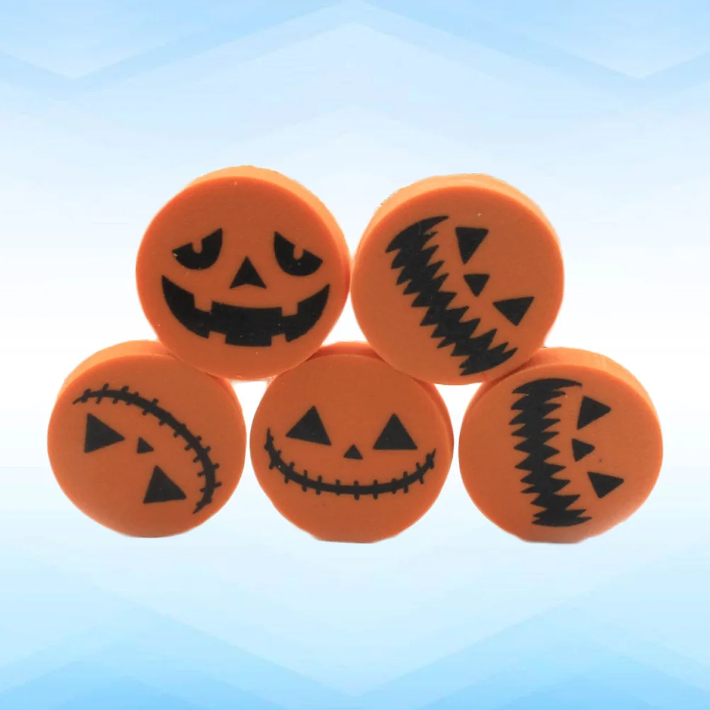 

24Pcs Cute Pumpkin Erasers for Children Bright Colored Round Pencil Eraser Set Creative Cartoon Eraser School Supplies Gift