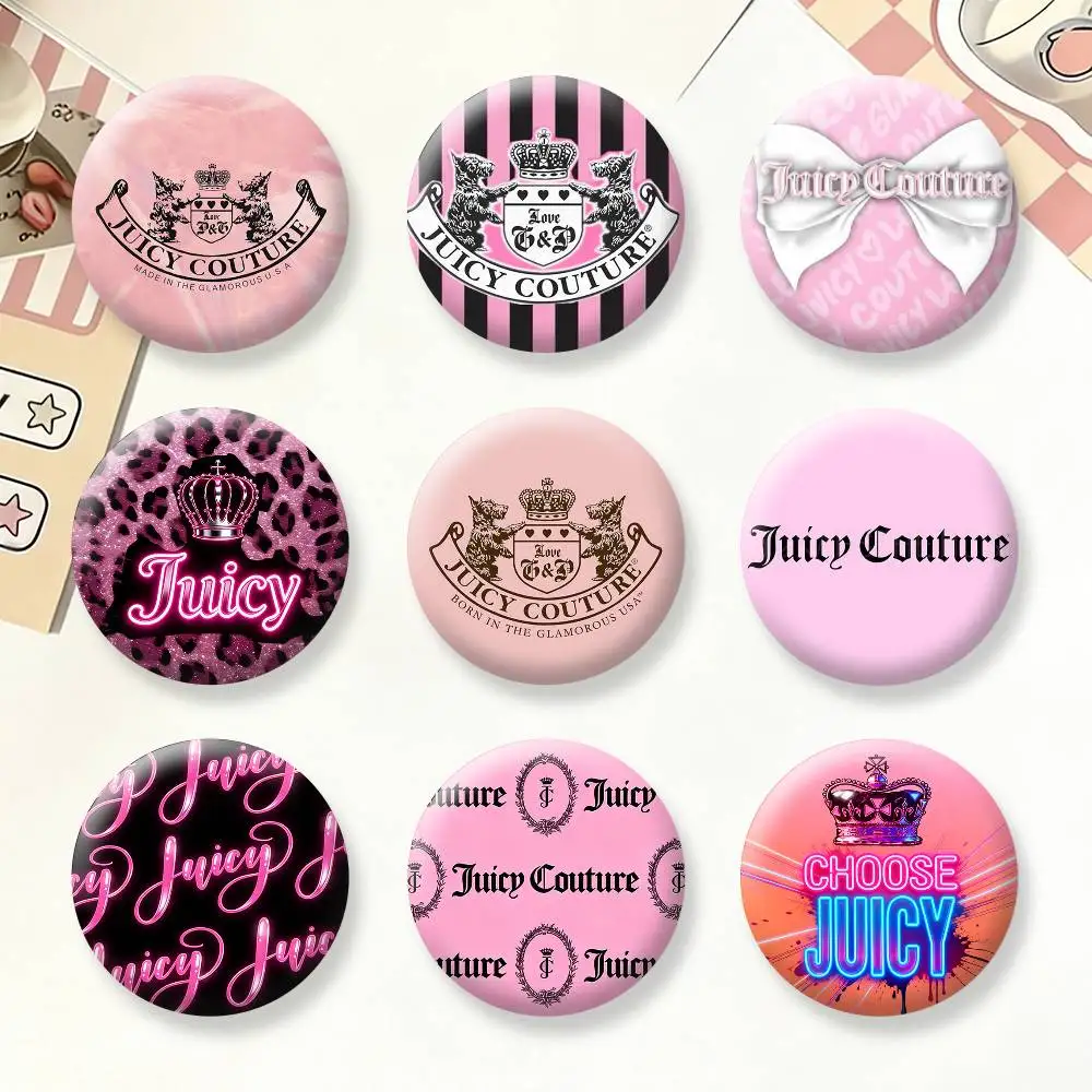 

Fashion J-Juicy Cool C- Couture Button Pins Backpack Clothing Decor Brooch Badge Jewelry Gifts for Kids