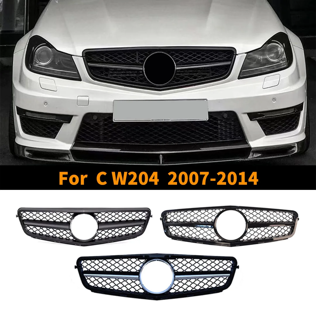 

Front Inlet Bumper Grille Racing Grill For Mercedes Benz C class W204 C204 S204 Coupe 2007-2014 C180 C200 C250 C300 AMG Style