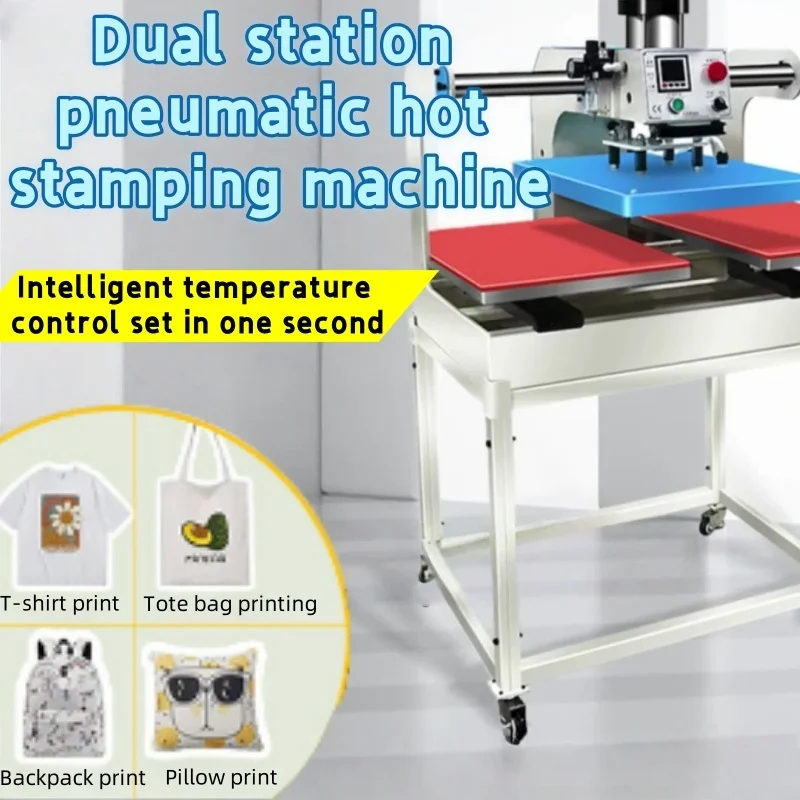 

Double-station pneumatic heat transfer printing machine heat transfer label T-shirt printing machine Office Electronics