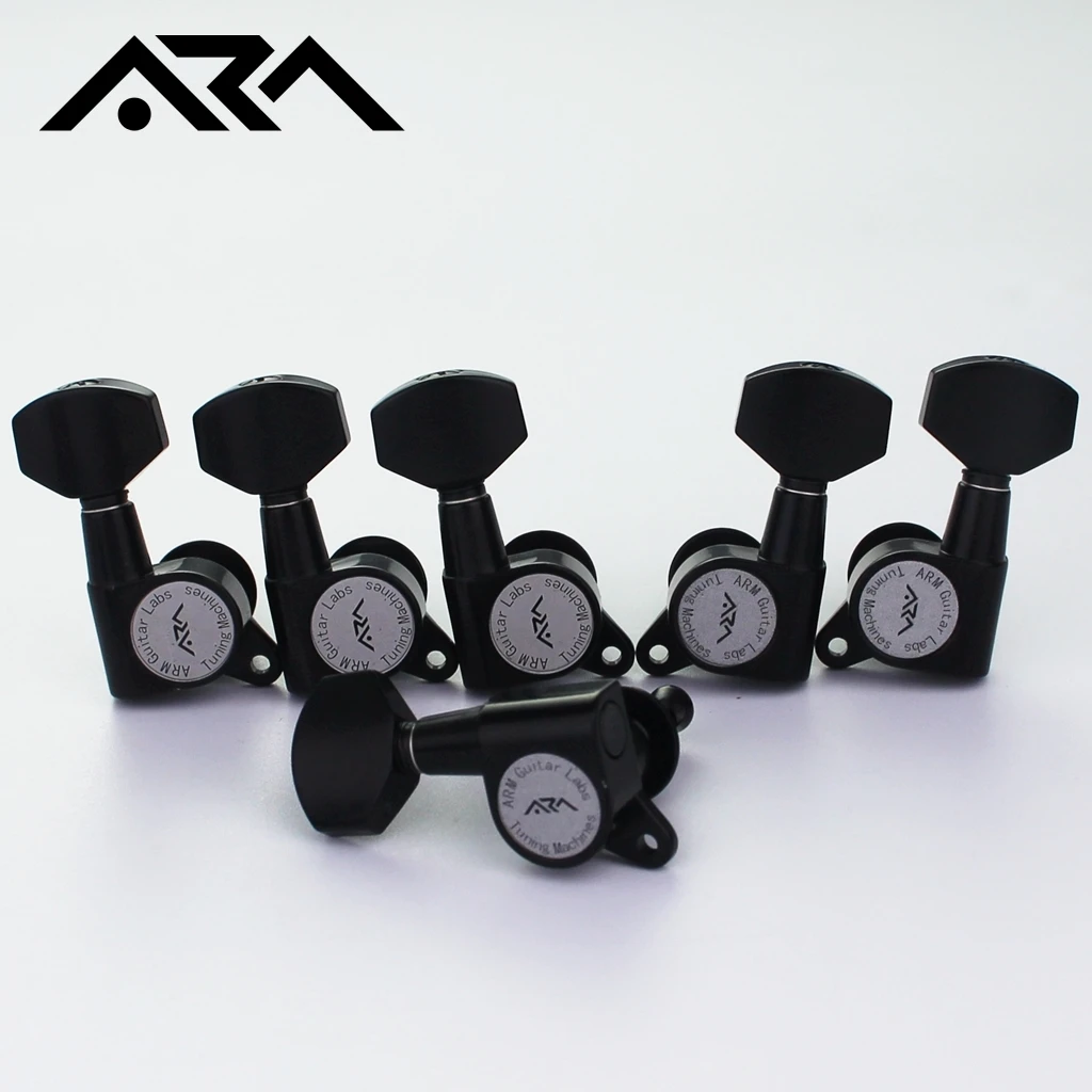 ARM Electric Guitar Machine Heads Tuners for ST TL Tele Tuning Pegs Black