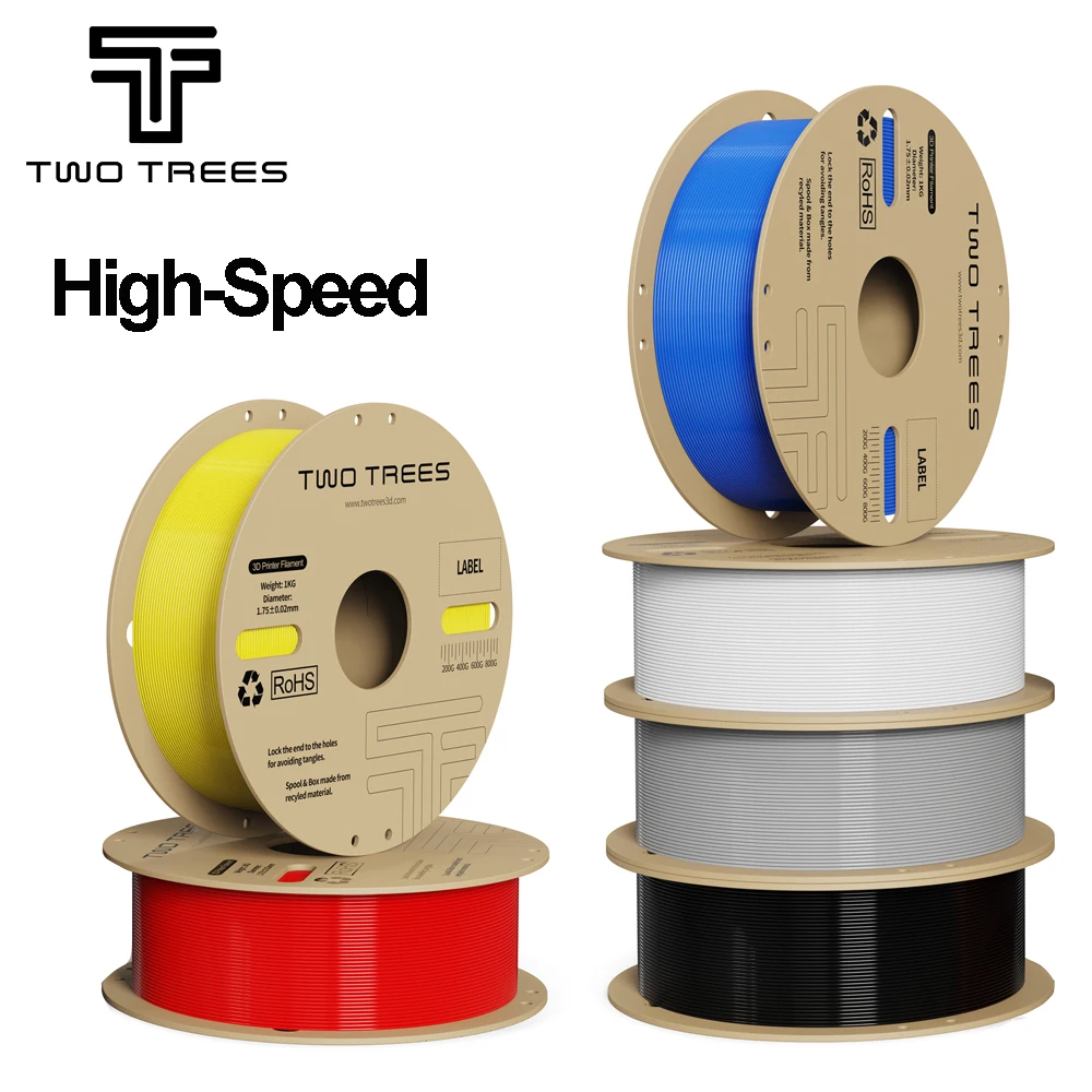 

Twotrees High-Speed 3D Printer Filament 1.75mm PLA Filament 1kg for ANYCUBIC SP-5 FDM Printing Faster Cooling Better Fluidity