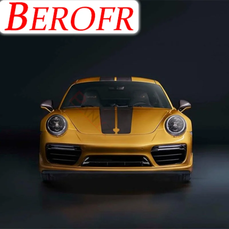 1 set Racing Sport Stripes Sticker Car Hood Roof Tail Decor Vinyl Decals For Porsche 911 997 Cayenne Auto Body Accessories