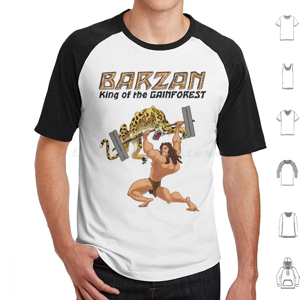 Barzan : King Of The Gainforest T Shirt Men Women Kids 6xl Gym Lifting Bro Weights Free Weights Training Powerlifting Gym Gym
