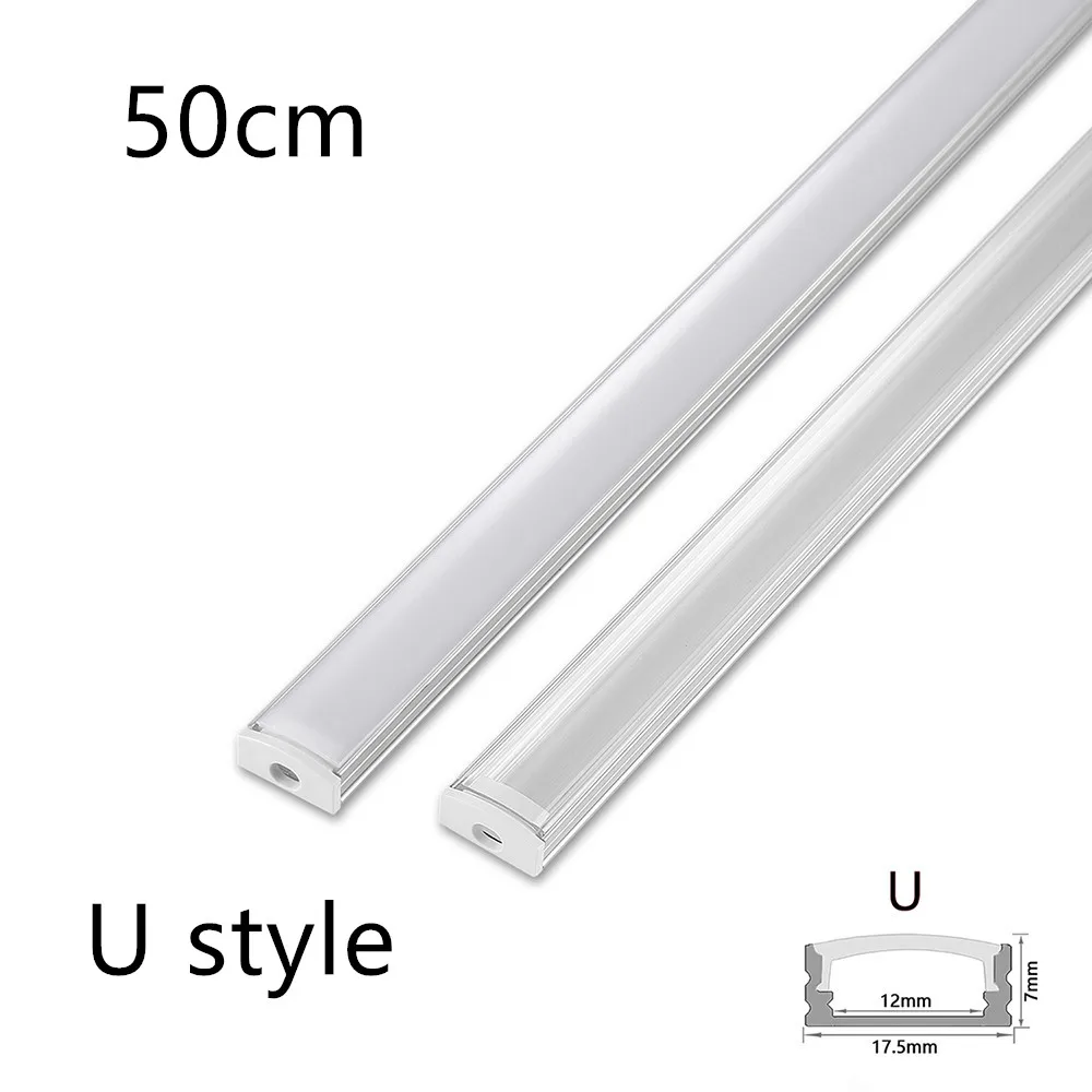 2-35 sets / pack 0.5m perfil aluminio led Corner Aluminium Profile Channel Holder  for LED Strip Light Bar Cabinet Lamp Kitchen