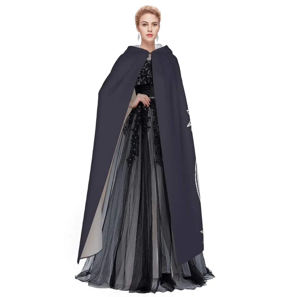 Magic-Esoteric-Wizard-Long-Hooded-Cloak-Witch-Medieval-Costume-Cosplay-Cape-HalloweenCoat-Adult-Unisex