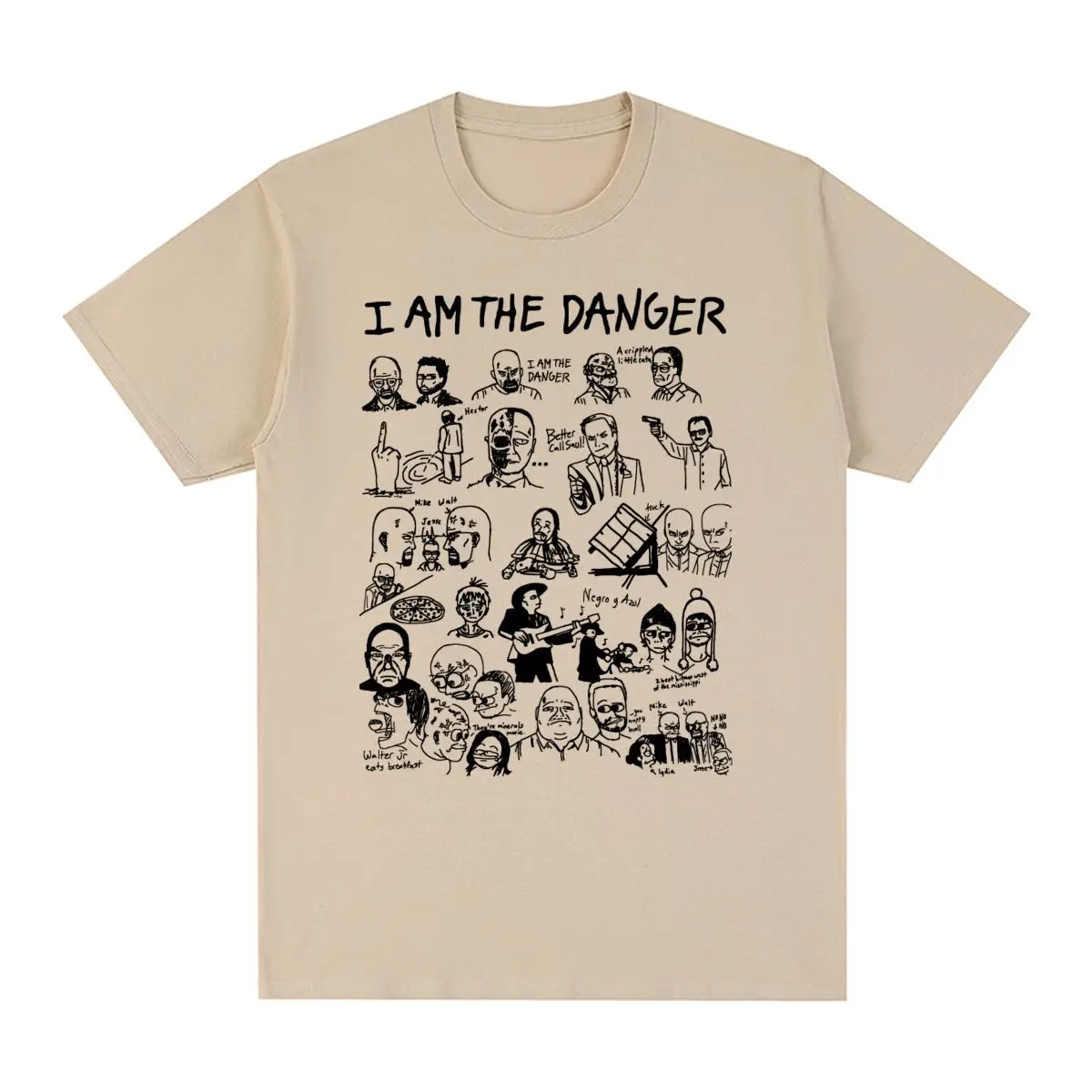 Breaking Bad I Am The Danger Vintage T-shirt Harajuku Heisenberg Casual Cotton Men T shirt New Tee Tshirt Womens Tops