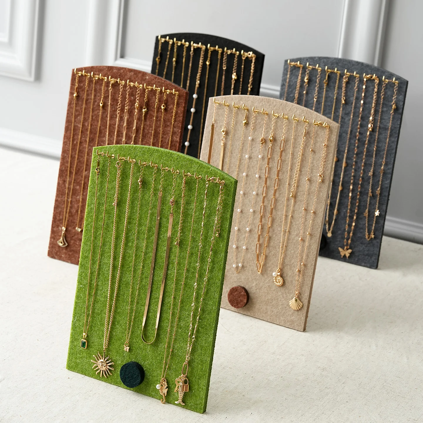 

Креативный многоцветный фетровый держатель для ювелирных изделий, браслет, ожерелье, органайзер, подставка для счетчика, витрины, реквизит для фотосессии