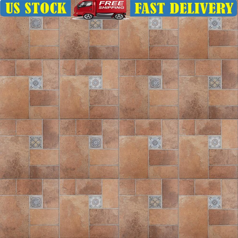 Azulejo de pared de piso de cerámica Textura esmaltada de 17,75 pulgadas PEI IV Porcelana duradera semivítrea Interior resistente