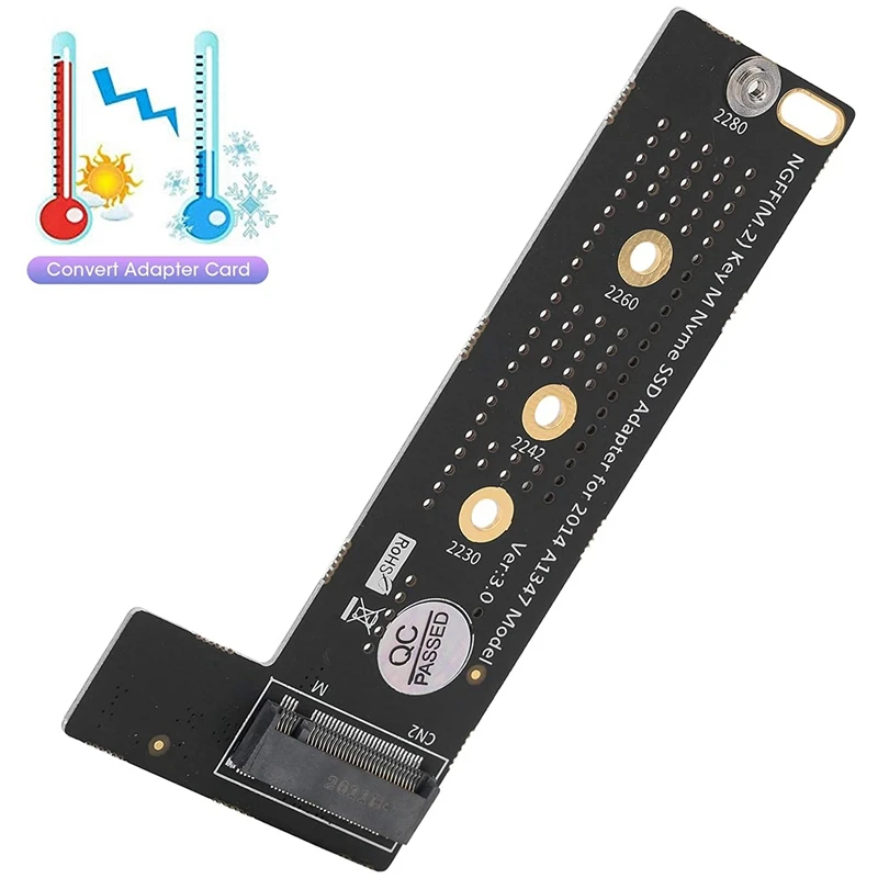 SSD เป็น A1347อะแดปเตอร์การ์ดอะแดปเตอร์ SSD ชุดอัพเกรด SSD M.2 NGFF M-Key NVMe SSD Card