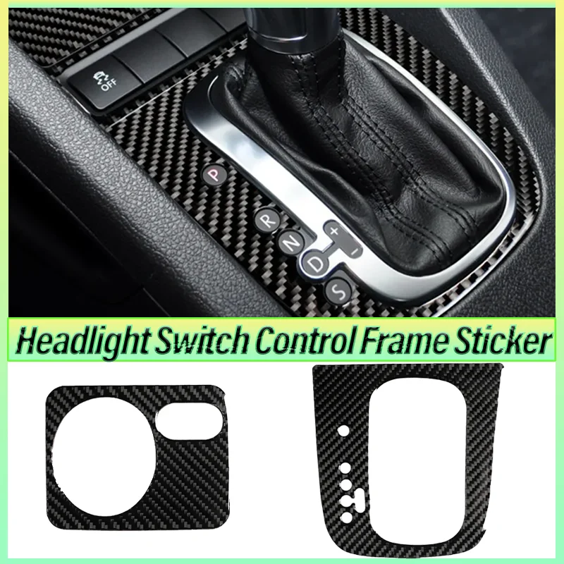 

For Vw Golf 6 Gti R Mk5 Mk6 2008-2012 Scirocco 2009-2016 Car Sticker Golf Mk5 Lhd Car Interior Headlight Switch Button Frame