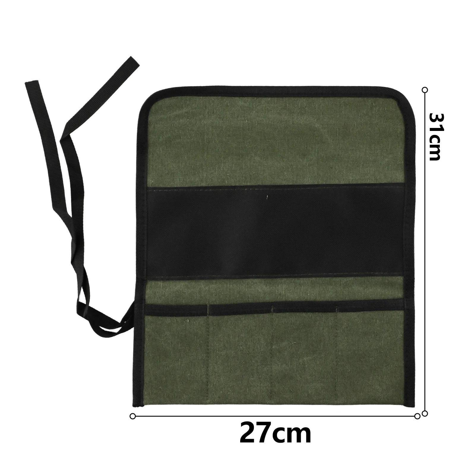 Roll Up Tool Bag 1 PC 33x27cm Accessory Green Hanging Tool Multi-Purpose Multiple Pockets Organize New Practical