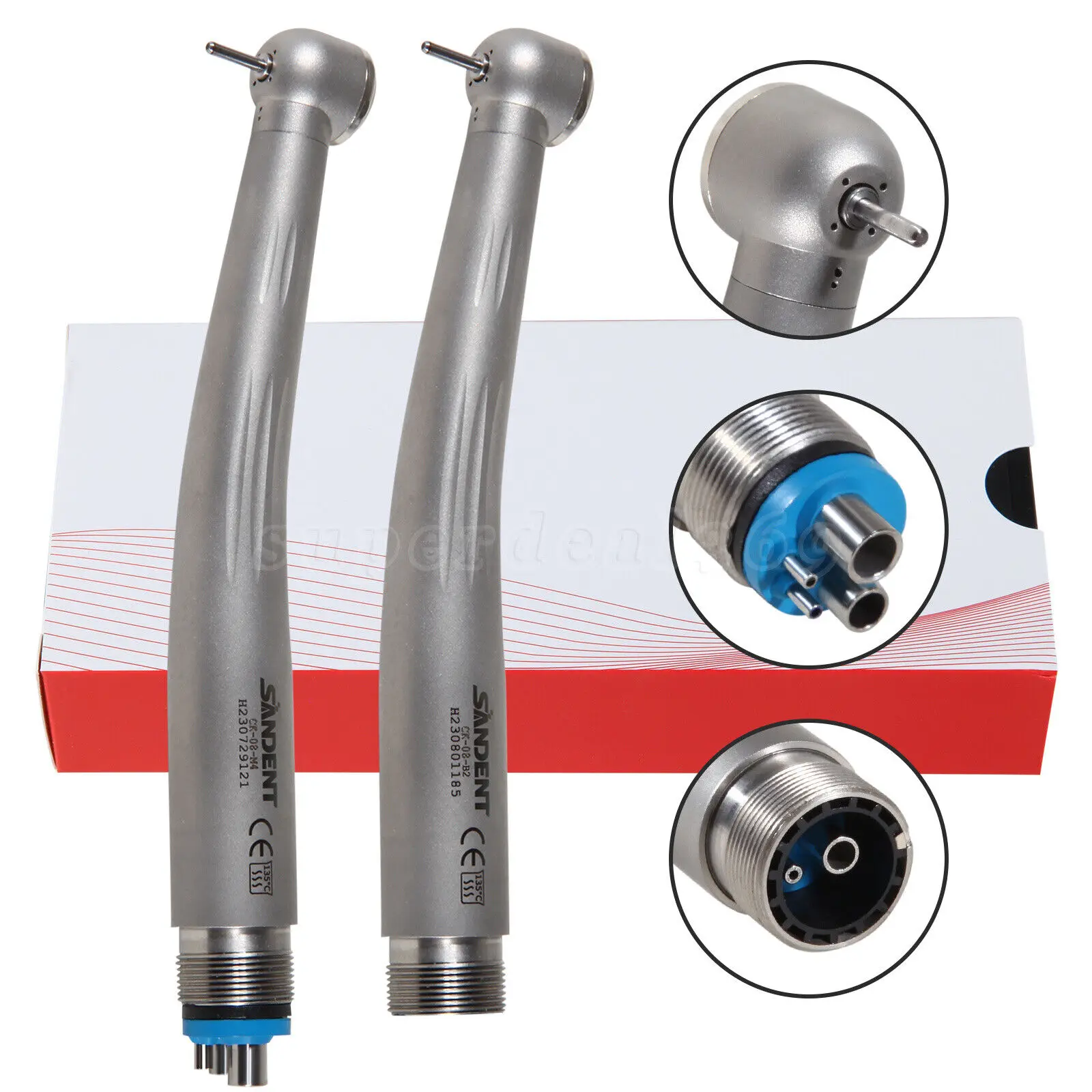 NSK Style Dental Pana Max Push Button Standard Head Ceramic Bearings Turbine High Speed Handpiece Spray 2/4Hole