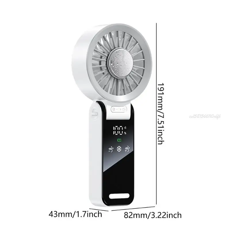 27RB متعددة النقاط مروحة محمولة 100 سرعة للطي قابلة للطي الملمس البلاستيكي مثالي لمكتب السفر والاستخدام في الهواء الطلق