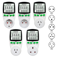 Digital Wattmeter LCD Energy Meter Electricity Power Meter Socket Electric Tester FR US UK AU BR Measuring Outlet Power Analyzer