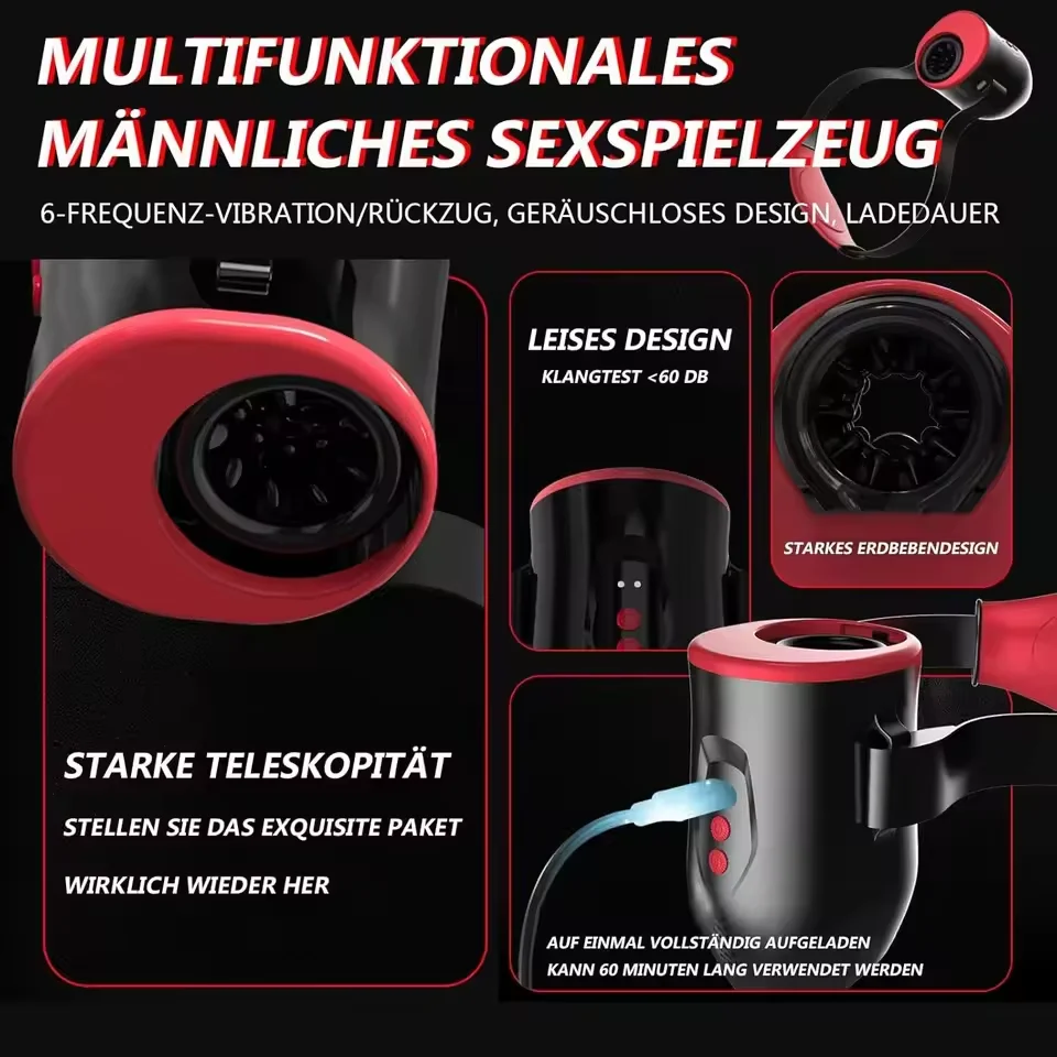 Wearable Male Masturbator Cup APP Control Telescopic Vibrating Penis Massager Magnetic Charging Sex Toy for Men - view 5