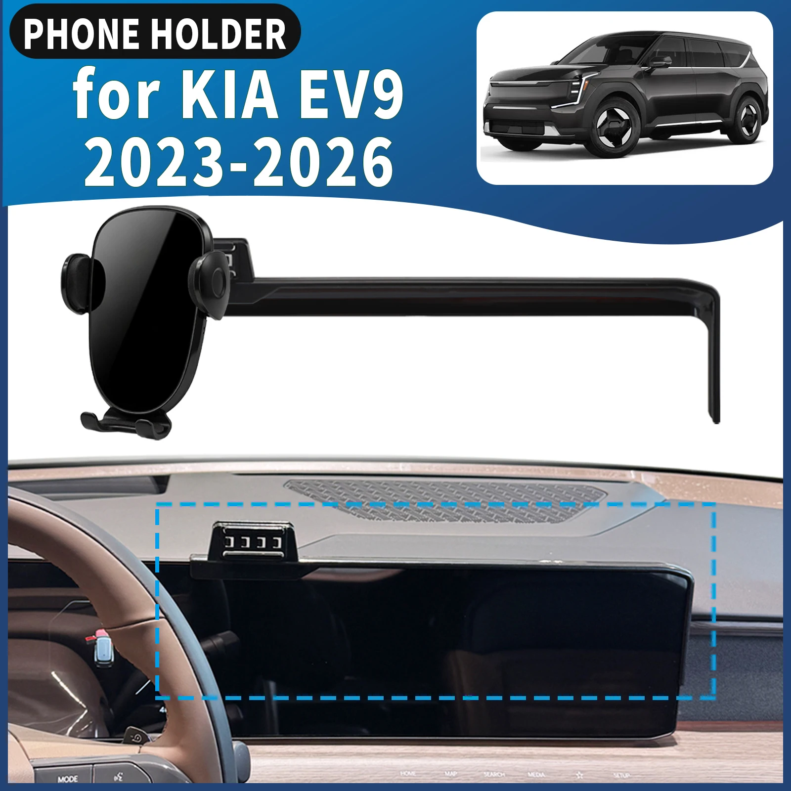 

fit for KIA EV9 2023 2024 2025 2026 Car Phone Holder Mount Vehicle-Specific GPS Navigation Easy Installation accessoires