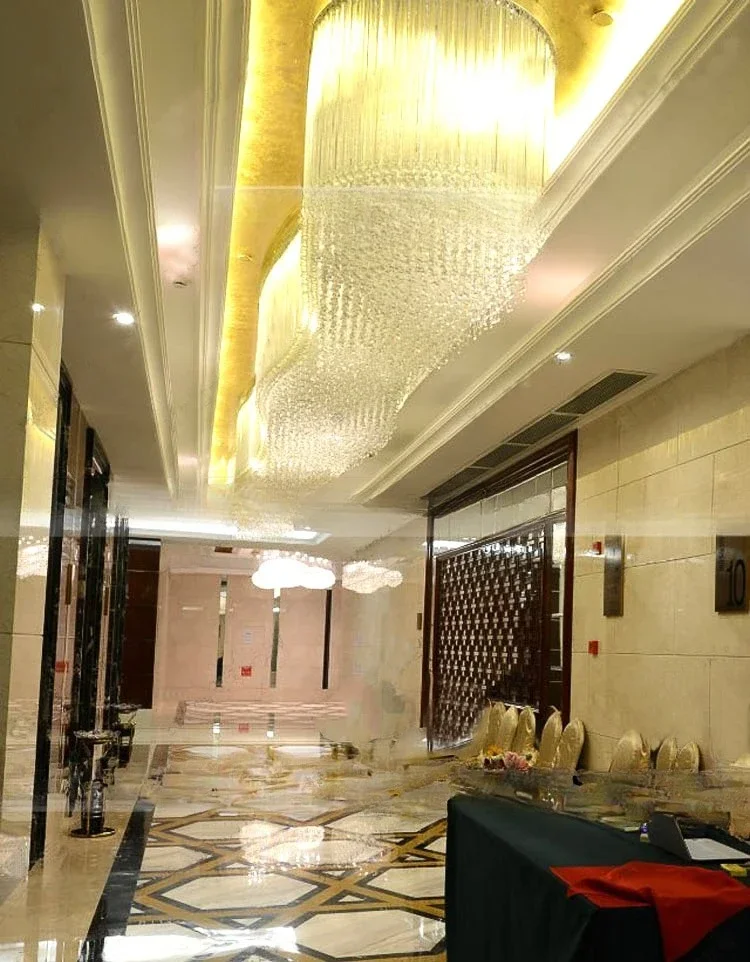 Cristallo, lampadario, hotel, lobby, lobby, centro commerciale, lampada, onda commerciale, lusso leggero