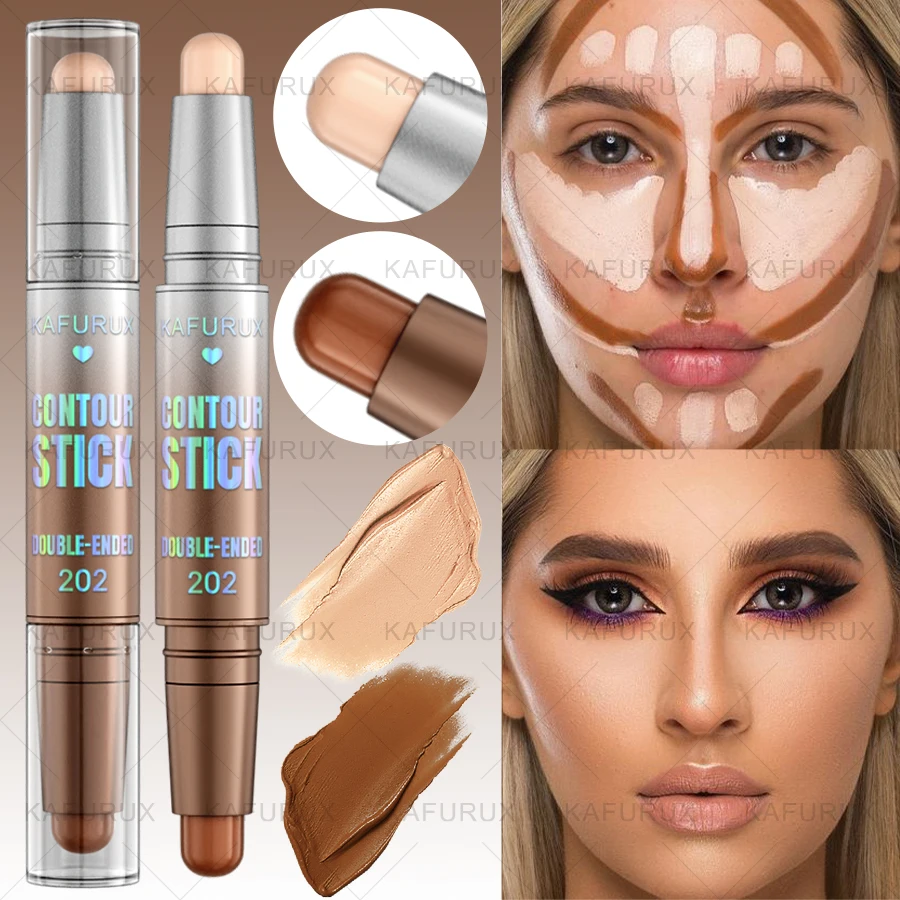 1 Stück doppelseitiger Konturenstift, Gesichts-Foundation, Concealer, wasserfester Concealer gegen Augenringe, korrigierender Kontur-Concealer, koreanisches Make-up – Detail 6