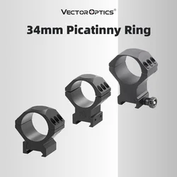 Óptica Vector-Scope Anéis Mount Fit para Picatinny Airsoft, Acessórios Táticos, 34mm, Ak 47, Ar 15, Caça Rifle Acessórios